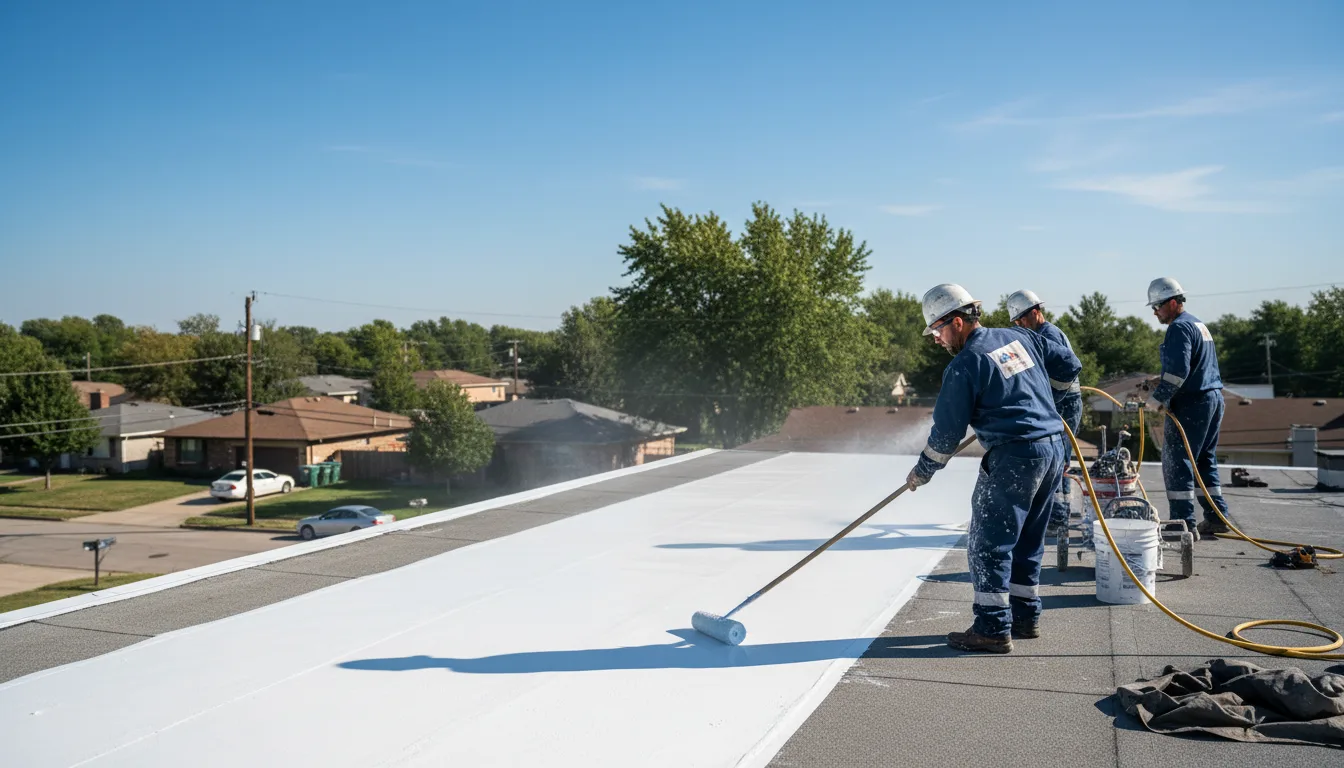 Commercial roof coating in Mumford, TX near me